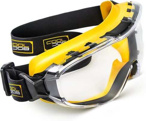COOLJOB Safety Goggles Over Glasses with Anti-Fog Clear Lens, ANSI Z87.1 Impact Resistance and UV Proof, Adjustable Headband in Kuwait