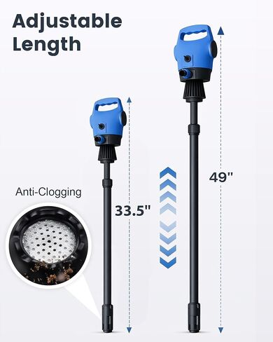 Electric Drum Pump with 120V AC/12V DC Power,DEF 55 Gallon Drum Pump with Built-in 2-Inch Bung Adapter, 5 GPM Flow Rate,Telescoping Suction Tube 34" to 49" Suitable for Diesel, DEF, Water, Antifreeze in Saudi Arabia