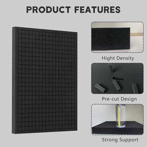 Pick and Pluck Foam Sheets, 2Pcs 16 x 12 x 1 Inch Pick Apart Foam Padding for Camera Storage, Crafts, Tool Box, Storage Drawer in Saudi Arabia