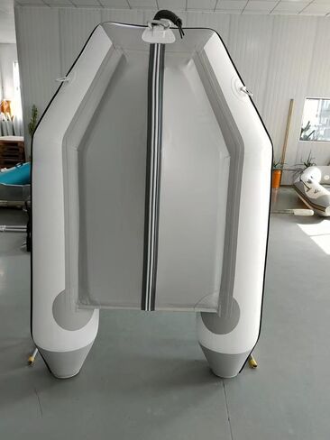 Inflatable Boat with Aluminum Oars, White PVC Construction, Bench Seat, 2-Person Dinghy in Saudi Arabia