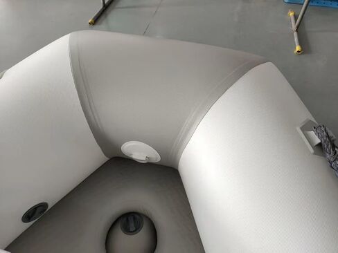 Inflatable Boat with Aluminum Oars, White PVC Construction, Bench Seat, 2-Person Dinghy in Saudi Arabia