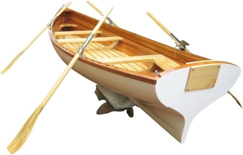 Old Modern Handicrafts Wooden Whitehall Row Boat with Composite Reinforcement & Gelcoat (204L x 53.1W x 29.9H) – Handmade Nautical Décor Gift in Kuwait