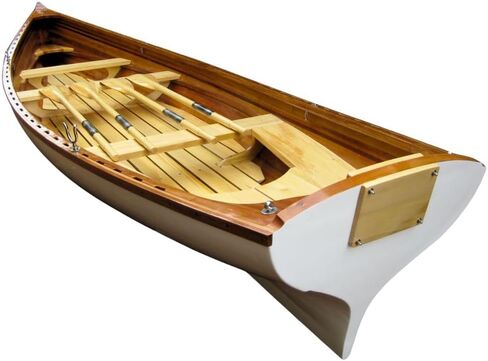 Old Modern Handicrafts Wooden Whitehall Row Boat with Composite Reinforcement & Gelcoat (204L x 53.1W x 29.9H) – Handmade Nautical Décor Gift in Kuwait