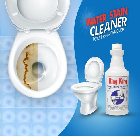 مزيل حلقات المرحاض من رينج كينج، 32 أونصة، مع أداة تطبيق قابلة للطي - شديد التحمل للصدأ والماء العسر والبقع المعدنية في المراحيض. يستعيد الأوعية الملطخة بشدة بقدرات تنظيف قوية. in Kuwait