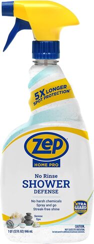 Zep Home Pro No Rinse Shower Defense, 32 Fl Oz Spray - R61006 - Streak-Free Shine, Serene Spa Fragrance, 5X Better Surface Protection in Kuwait