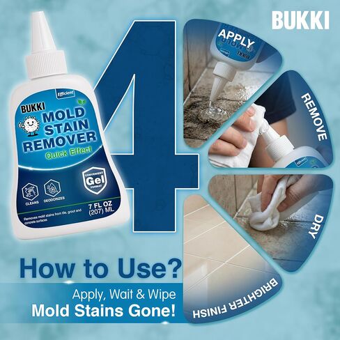 جل مزيل البقع الاحترافي من بوكي (7 أونصة سائلة)، جل سميك شديد التحمل لجص الدش، وأختام الغسالة، والسد، والحمامات، والمغاسل، والخرسانة، وبلاط حمام السباحة، والفناء، والانحياز، والمركبات الترفيهية البحرية، ومنظف الأسطح in Kuwait