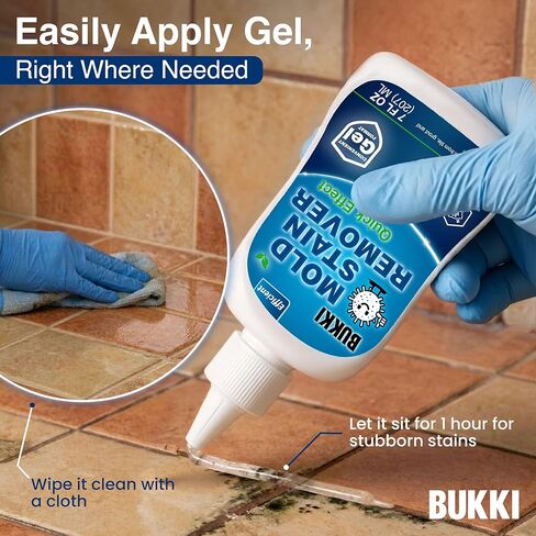 جل مزيل البقع الاحترافي من بوكي (7 أونصة سائلة)، جل سميك شديد التحمل لجص الدش، وأختام الغسالة، والسد، والحمامات، والمغاسل، والخرسانة، وبلاط حمام السباحة، والفناء، والانحياز، والمركبات الترفيهية البحرية، ومنظف الأسطح in Kuwait