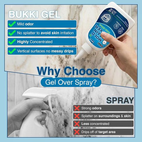 جل مزيل البقع الاحترافي من بوكي (7 أونصة سائلة)، جل سميك شديد التحمل لجص الدش، وأختام الغسالة، والسد، والحمامات، والمغاسل، والخرسانة، وبلاط حمام السباحة، والفناء، والانحياز، والمركبات الترفيهية البحرية، ومنظف الأسطح in Kuwait