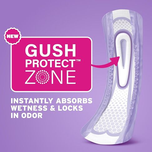 Poise Ultra Thin Incontinence & Postpartum Pads for Bladder Leaks, 7 Drop Ultra Absorbency, Long Length, 22 Count (Packaging May Vary) in Kuwait