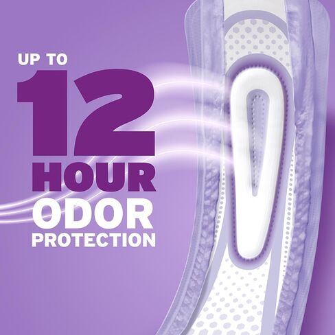 Poise Ultra Thin Incontinence & Postpartum Pads for Bladder Leaks, 7 Drop Ultra Absorbency, Long Length, 22 Count (Packaging May Vary) in Kuwait