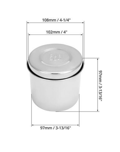 QWORK Stainless Steel Ointment Jar with Lid, 2 Pack Container Jars 20 oz Storage of Liquid Cotton Ball, Gauze, Swab, Lab in Saudi Arabia