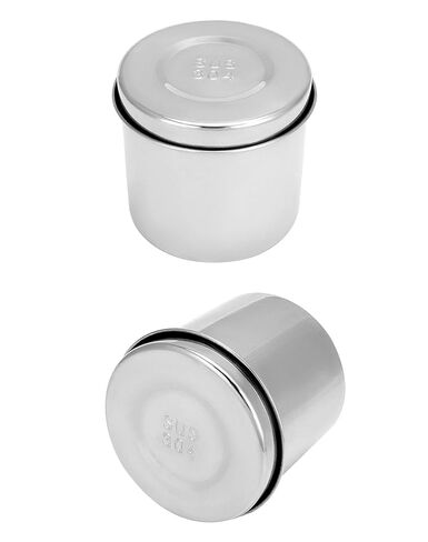 QWORK Stainless Steel Ointment Jar with Lid, 2 Pack Container Jars 20 oz Storage of Liquid Cotton Ball, Gauze, Swab, Lab in Saudi Arabia