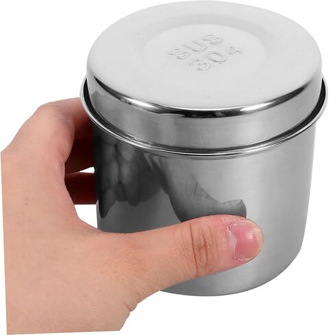 2Pcs Stainless Steel Jars Portable Dressing Containers for Unguent Gauze Lightweight Storage Canisters for Outdoor Activities in Saudi Arabia