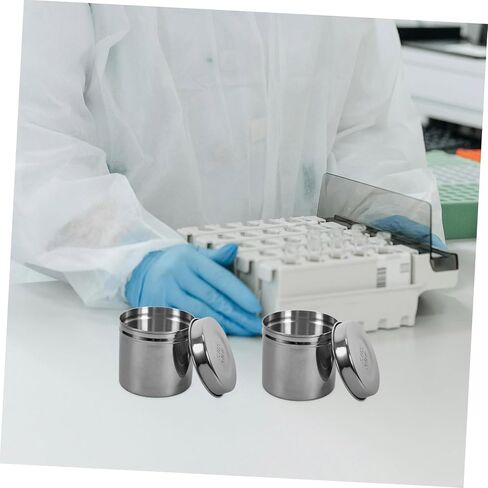 2Pcs Stainless Steel Jars Portable Dressing Containers for Unguent Gauze Lightweight Storage Canisters for Outdoor Activities in Saudi Arabia