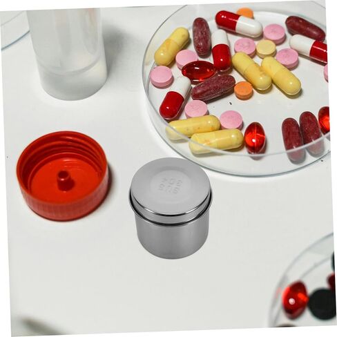 2Pcs Stainless Steel Jars Portable Dressing Containers for Unguent Gauze Lightweight Storage Canisters for Outdoor Activities in Saudi Arabia