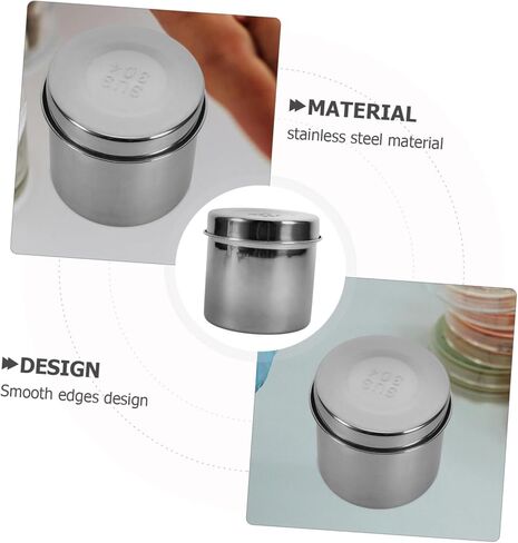 2Pcs Stainless Steel Jars Portable Dressing Containers for Unguent Gauze Lightweight Storage Canisters for Outdoor Activities in Saudi Arabia