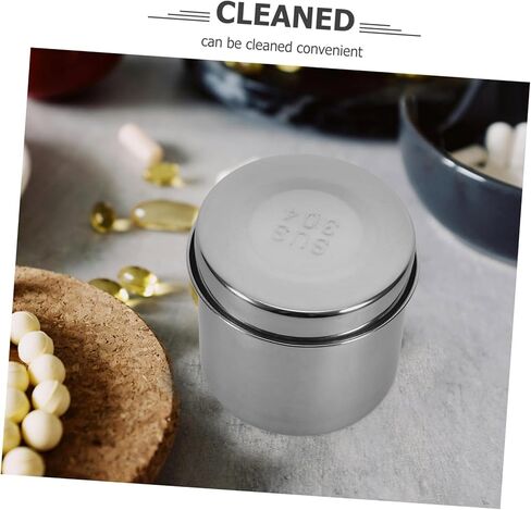 2Pcs Stainless Steel Jars Portable Dressing Containers for Unguent Gauze Lightweight Storage Canisters for Outdoor Activities in Saudi Arabia