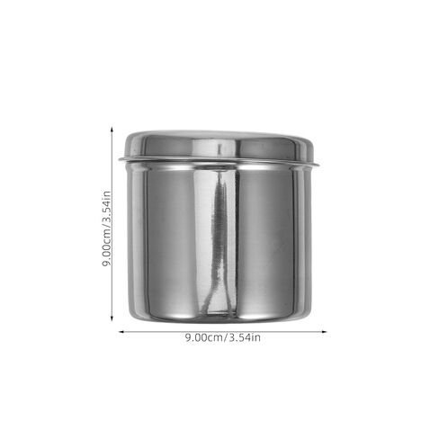Veemoon Stainless Steel Ointment Jar 9Cm Thickened 304 Dressing Cotton Balls Storage Container with Lid for Clinic and Household Use in Saudi Arabia