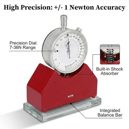 High Precision Silk Screen Printing Tension Meter, 7-36N Newton Force Gauge with Zero Calibration & Shock Absorber, Portable Silk Screen Print Mesh Tension Tester for Accurate Warp & Weft Measurement in Saudi Arabia