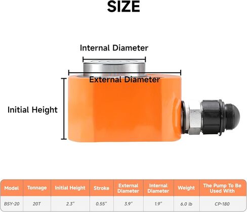 Roastove 20T الهيدروليكية رام اسطوانة جاك الانظار عدة بورتا السلطة مع CP-180 مضخة يدوية هيدروليكية لآلات بناء السفن in Kuwait