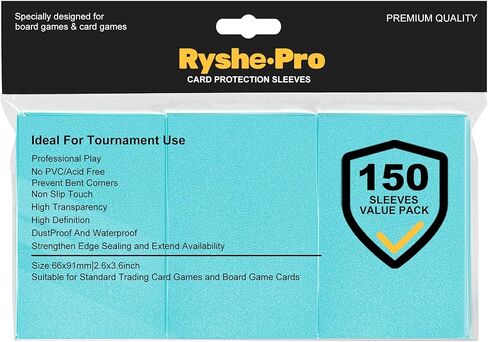 Premium Card Sleeves, 150 Sleeves 2.6''x3.6''(66x91mm) Compatible with Standard Sized Trading Card, Fit for MTG PTCG Game Card, Baseball Card, Sport Card (Pink) in Saudi Arabia