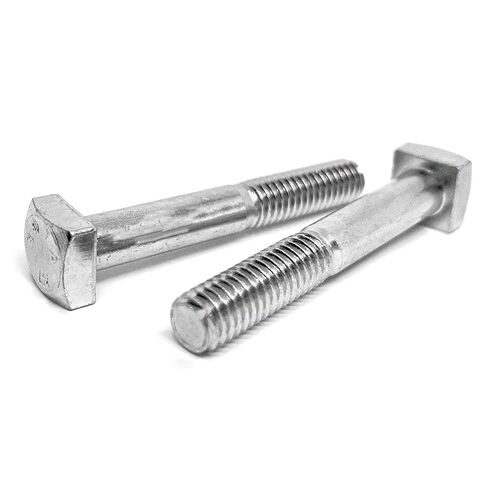 (4 Pieces) 5/16"-18x3-1/2" Square Head Bolts Grade A307 Hot Dip Galvanized in Saudi Arabia