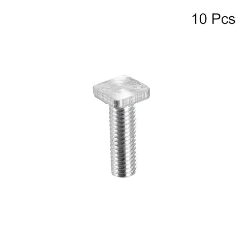 Square Head Bolt, 10pcs M6x20mm Fully Thread Carbon Steel Grade 4.8 Square Machine Screws in Saudi Arabia