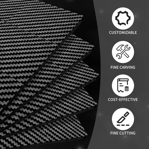 600x700x3MM Carbon Fiber Sheet, 100% 3K Carbon Fiber Panel, High Strength, Lightweight, Matte Twill Weave for DIY Projects, Drones, CNC Cutting, Aerospace, Automotive, Laptop Components in Saudi Arabia