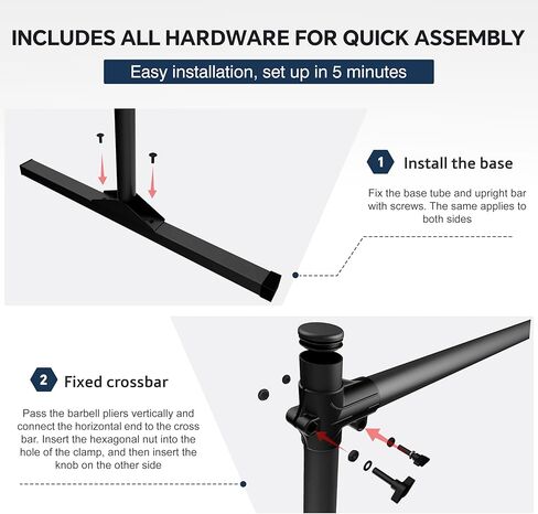 4FT Height Adjustable Ballet Barre, Freestanding Ballet Bar, Heavy Duty Dance Bar Support, Sturdy Construction, Anti-Slip for Kids Adult, Home and Gym use in Kuwait