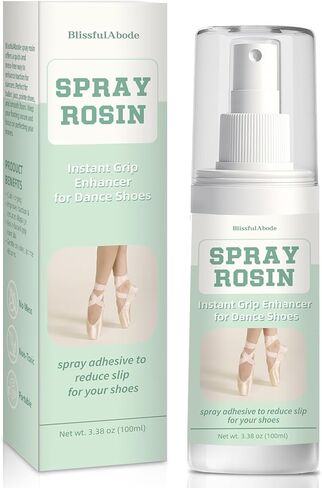BlissfulAbode Spray Rosin for Dance Shoes – 3.38 oz Instant Grip Enhancer for Ballet, Jazz, Pointe, Soles & Ribbons – Non-Slip Spray for Dancers, Students & Performers – Portable & No-Mess in Kuwait