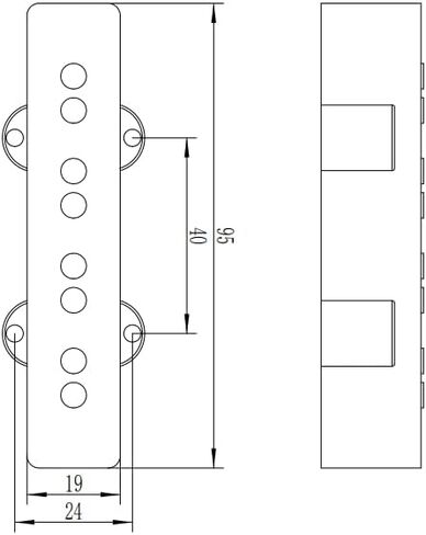 Jazz Bass Pickup, True Vintage Output with Articulate Highs & Punchy Midrange, Replacement for 4-String J Bass Guitars in Kuwait