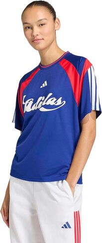 adidas Women's House of Tiro Jersey, Mystery Ink/Pure Ruby/White, Small in Saudi Arabia