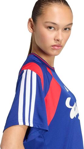 adidas Women's House of Tiro Jersey, Mystery Ink/Pure Ruby/White, Small in Saudi Arabia
