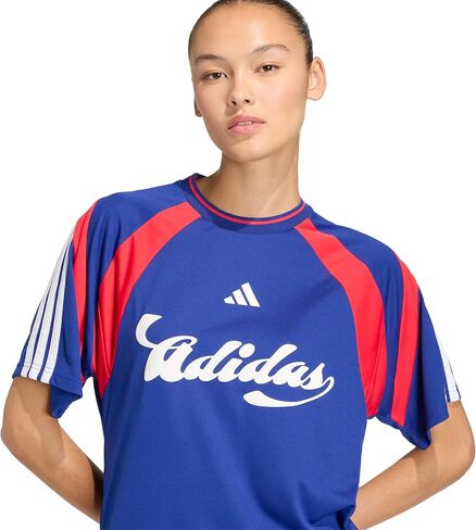 adidas Women's House of Tiro Jersey, Mystery Ink/Pure Ruby/White, Small in Saudi Arabia