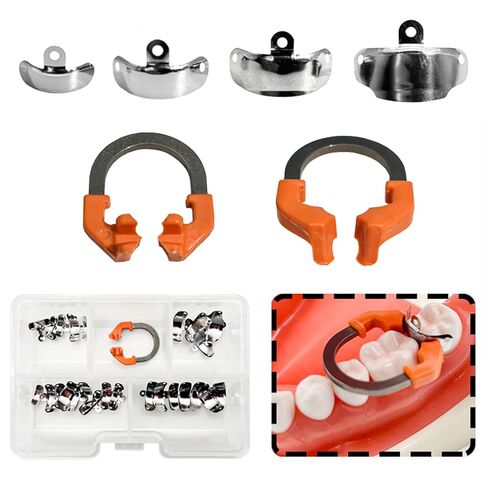 Dental Sectional Matrix System, D3 Dental Metal Matrices Band,R7 Dental Metal Matrices Clamp Ring, Tooth Repair Kits (D3-Set) in Saudi Arabia