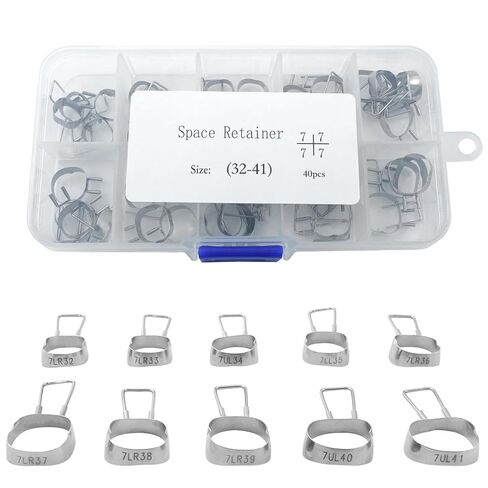 Dental Space Maintainer Preformed Molar Orthodontic Band 32#-41# Gap Retainer Dentistry Materials in Saudi Arabia