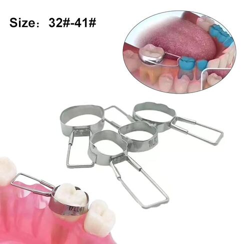 Dental Space Maintainer Preformed Molar Orthodontic Band 32#-41# Gap Retainer Dentistry Materials in Saudi Arabia