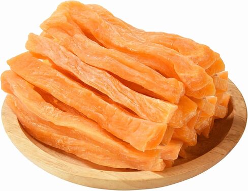 ASMPET Sweet Potato Dog Treats Fries, Healthy Natural Low Fat Grain Free Treats, Gluten Free Vegetarian Snack Gift for Small Medium & Large Dogs, Vegan Dog Chews 11 Ounce in Kuwait