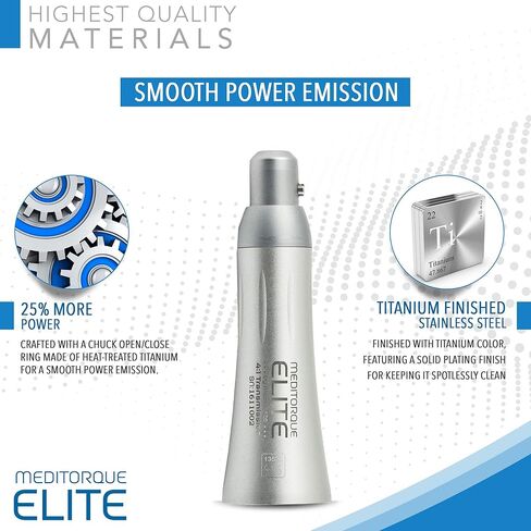 Medidenta Meditorque Elite 4:1 Prophy Nose Cone, 5,000rpm 4:1 Low-Speed Dental Handpiece 4 Holes, Push-Pull Friction Grip Chuck- Low Vibration and Ergonomically Designed for Seamless Grip - 4-1ENCONE in Kuwait