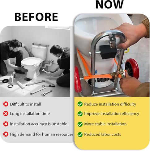 مساعد تركيب المرحاض، مقبس تركيب كلوسيول، سهولة تحريك وإصلاح مساعد التثبيت، وضع محمول قابل للطي، رفع دوللي المرحاض، سهولة محاذاة أداة رفع الأختام (فضي) in Kuwait