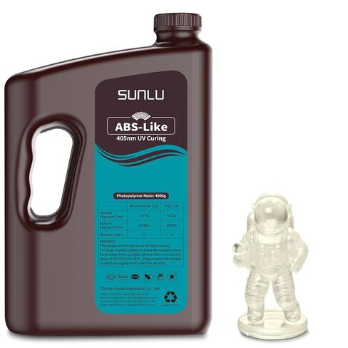 SUNLU Upgraded 2KG ABS Like Resin with Enhanced Strength and Toughness, High Compatibility 3D Printer Resin, 2000G Grey in Kuwait