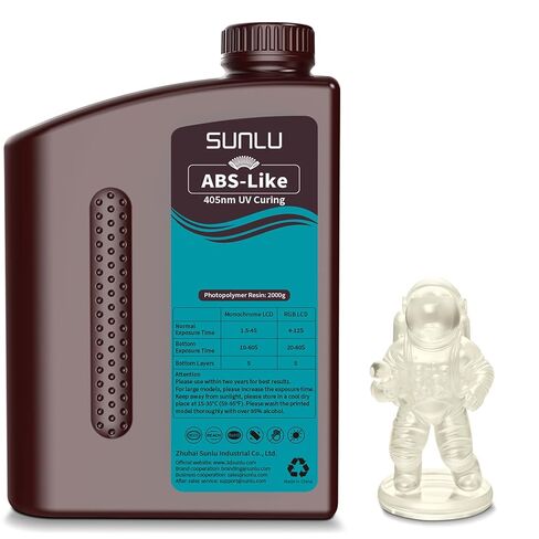 SUNLU Upgraded 2KG ABS Like Resin with Enhanced Strength and Toughness, High Compatibility 3D Printer Resin, 2000G Grey in Saudi Arabia