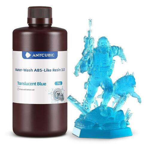 ANYCUBIC راتينج يشبه ABS قابل للغسل في الماء 3.0، راتنج طابعة ثلاثية الأبعاد، صلابة عالية ودقة عالية، سهل المعالجة اللاحقة، رائحة منخفضة، توافق واسع لجميع طابعات LCD ثلاثية الأبعاد (رمادي، 1 كجم) in Saudi Arabia