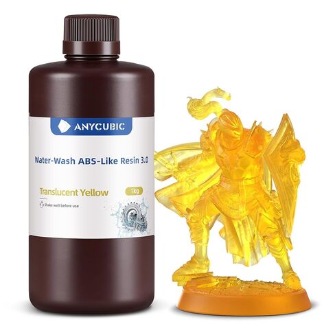 ANYCUBIC راتينج يشبه ABS قابل للغسل في الماء 3.0، راتنج طابعة ثلاثية الأبعاد، صلابة عالية ودقة عالية، سهل المعالجة اللاحقة، رائحة منخفضة، توافق واسع لجميع طابعات LCD ثلاثية الأبعاد (رمادي، 1 كجم) in Saudi Arabia