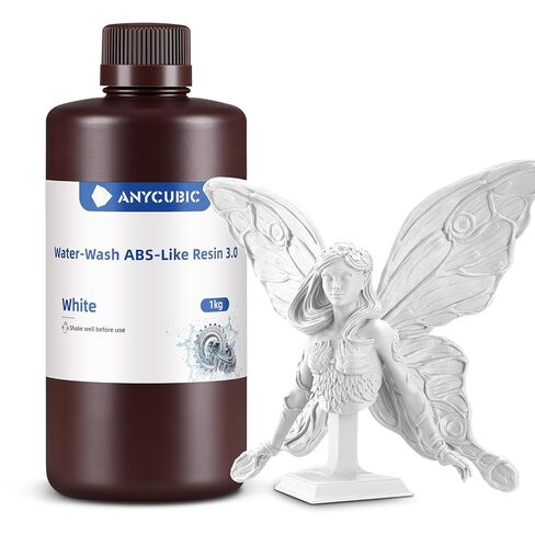 ANYCUBIC راتينج يشبه ABS قابل للغسل في الماء 3.0، راتنج طابعة ثلاثية الأبعاد، صلابة عالية ودقة عالية، سهل المعالجة اللاحقة، رائحة منخفضة، توافق واسع لجميع طابعات LCD ثلاثية الأبعاد (رمادي، 1 كجم) in Saudi Arabia