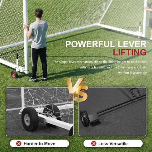 Soccer Goal Dolly with High-Lift Rubber Wheels & Rotating Flip-Over Mounting Kit Heavy-Duty Mover for Portable Soccer Goals & Poultry Coop Mobilization in Saudi Arabia