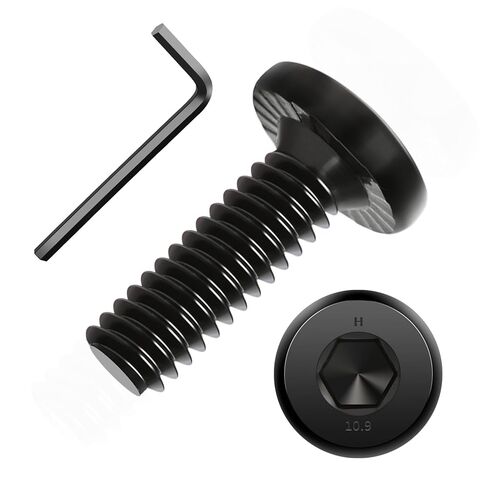 1/4-20 × 3/4 بوصة (25 حزمة) براغي ذات غطاء سداسي برأس مسطح، محرك FIXLINK Allen Hex Drive، ملولب بالكامل، رحلان كهربائي، يتضمن مفتاح ربط سداسي in Kuwait