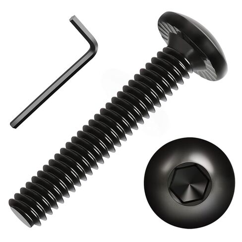 1/4-20 × 3/4 بوصة (25 حزمة) براغي ذات غطاء سداسي برأس مسطح، محرك FIXLINK Allen Hex Drive، ملولب بالكامل، رحلان كهربائي، يتضمن مفتاح ربط سداسي in Kuwait