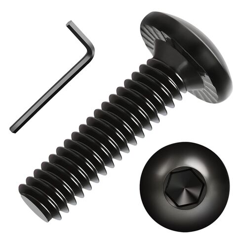 1/4-20 × 3/4 بوصة (25 حزمة) براغي ذات غطاء سداسي برأس مسطح، محرك FIXLINK Allen Hex Drive، ملولب بالكامل، رحلان كهربائي، يتضمن مفتاح ربط سداسي in Kuwait