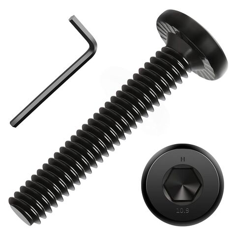 1/4-20 × 3/4 بوصة (25 حزمة) براغي ذات غطاء سداسي برأس مسطح، محرك FIXLINK Allen Hex Drive، ملولب بالكامل، رحلان كهربائي، يتضمن مفتاح ربط سداسي in Kuwait